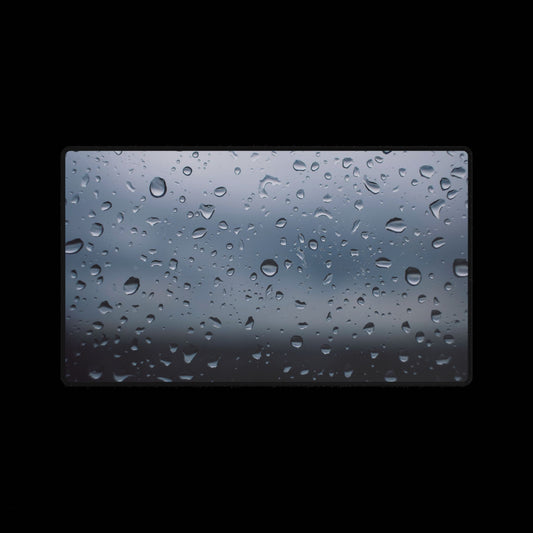 Rain Droplets Desk Mat