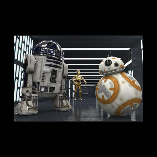 Star Droid Poster — R2-D2, BB-8 & C-3PO Star Wars Wall Art (Rolled Poster)