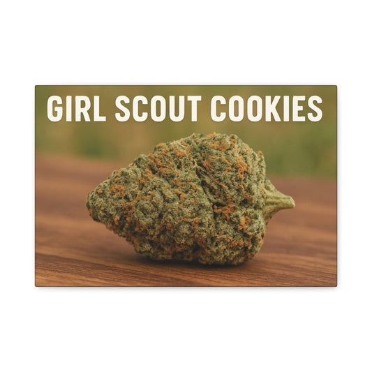 Canvas Print — "Girl Scout Cookies" Cannabis Bud Wall Art perfect gift for stoners