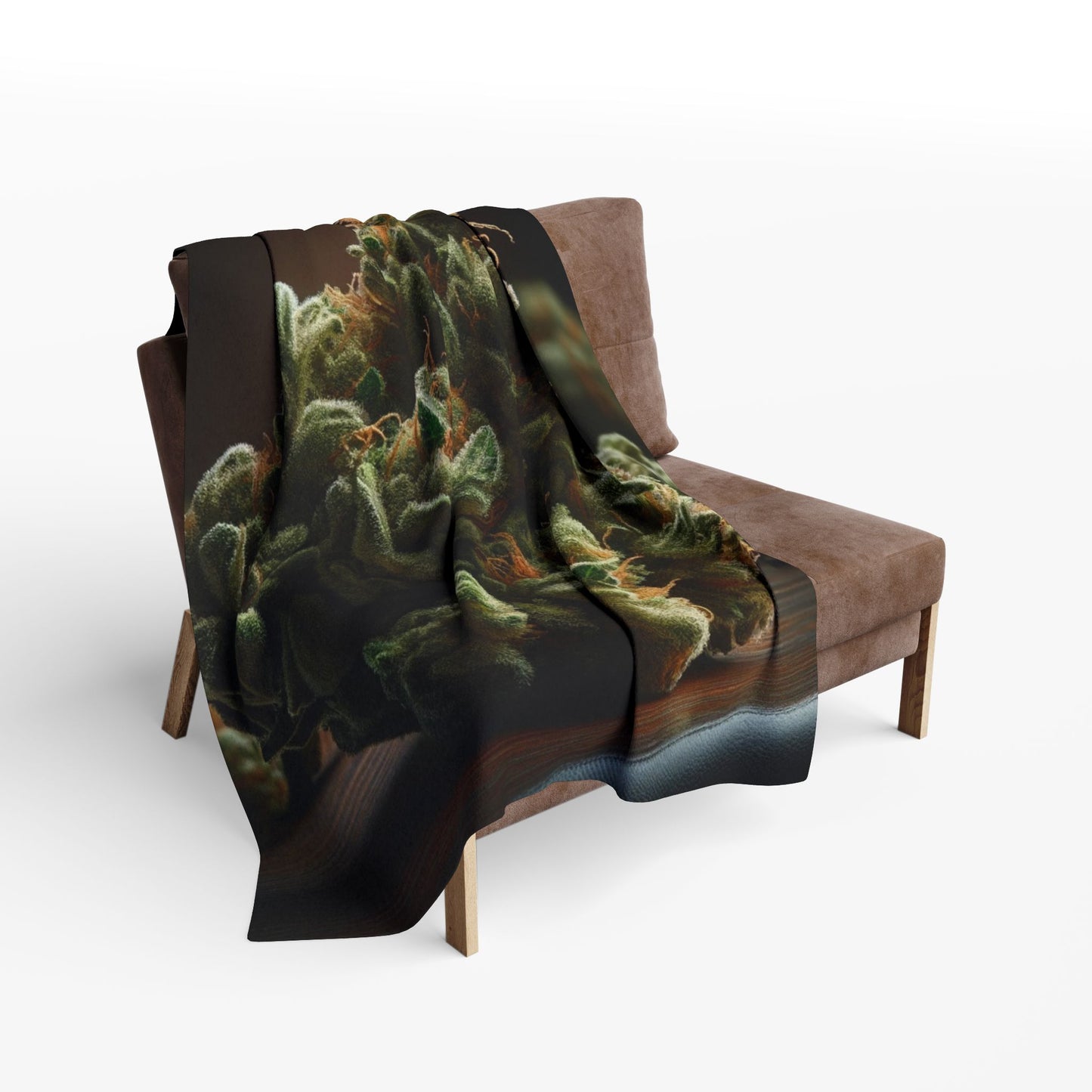 Cannabis Bud Fleece Blanket — Cozy Botanical Throw Cannabis themed "GORILLA GLUE" Perect holiday gift for smokers/stoners