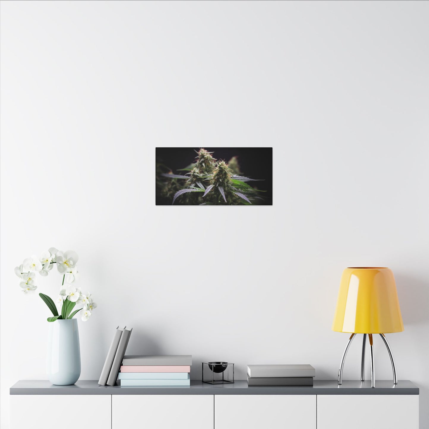 Cannabis Plant Wall Art Canvas — Matte Stretched Botanical Print perfect for stoners/smokers