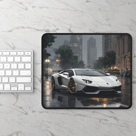 Lamborghini huracan Supercar Mouse Pad — Rainy City Street Racing Desk Mat inspired to fit gamers and car enthuseists