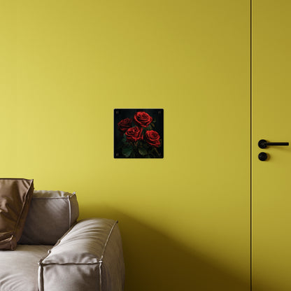 Red Rose Acrylic Wall Art Panel – Romantic Floral Decor for Home, Bedroom & Valentine’s Day