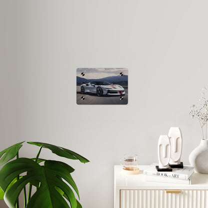 Ferrari sf90 Acrylic Wall Art Panel – High-Gloss Supercar Print for Garage, Man Cave, or Office