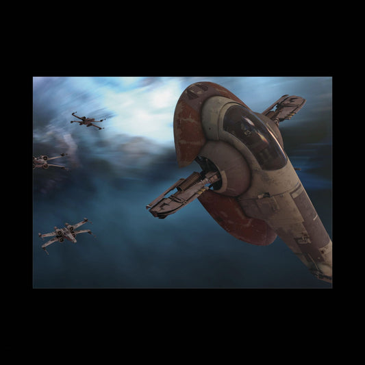 StarWars Spacefighter "slave 1" Sci‑Fi Poster — Rolled Wall Art