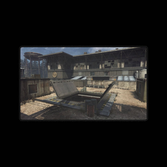 Custom made Call of Duty black ops 1 Desk Mat map "RADIATION"  — Rustic Military Gaming Mouse Pad