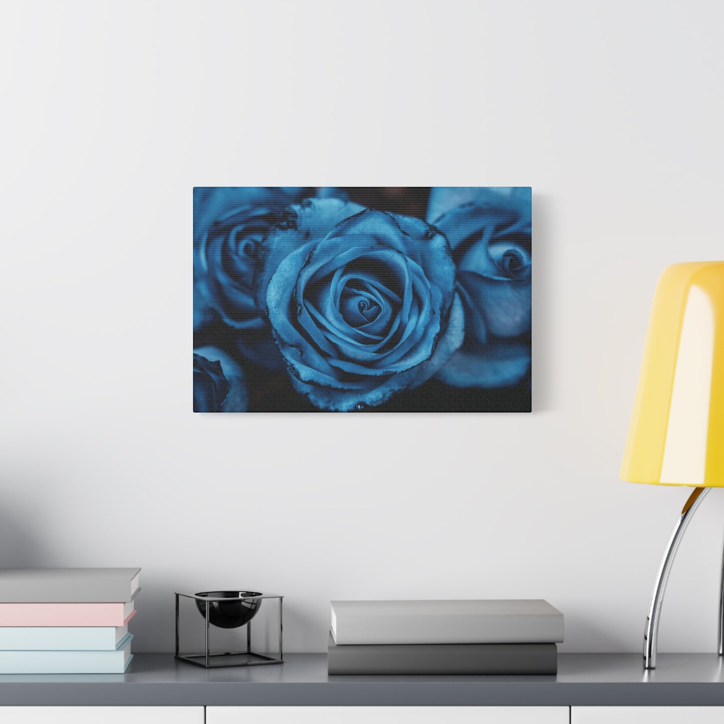 Blue Rose Canvas Print — Matte Stretched Wall Art