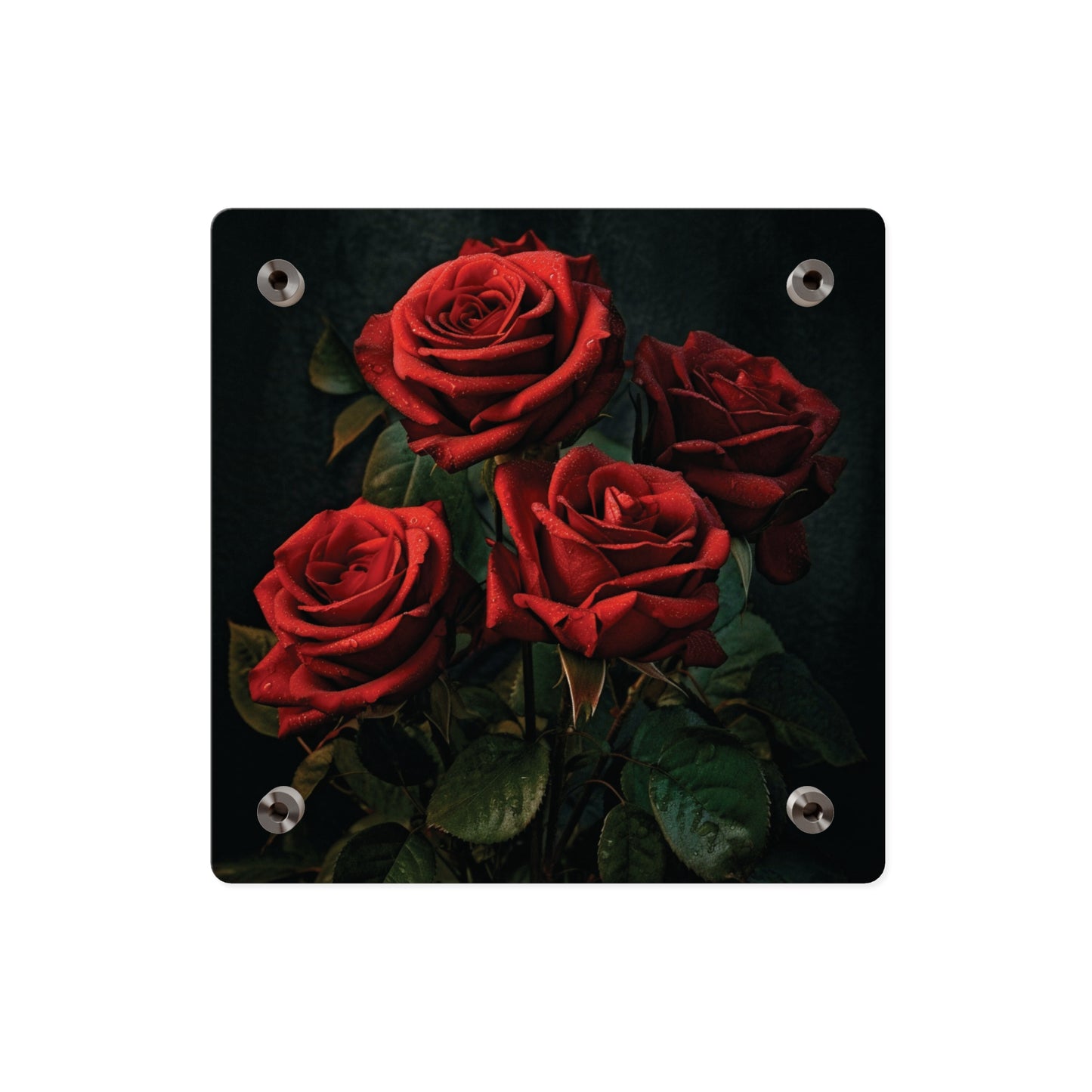Red Rose Acrylic Wall Art Panel – Romantic Floral Decor for Home, Bedroom & Valentine’s Day