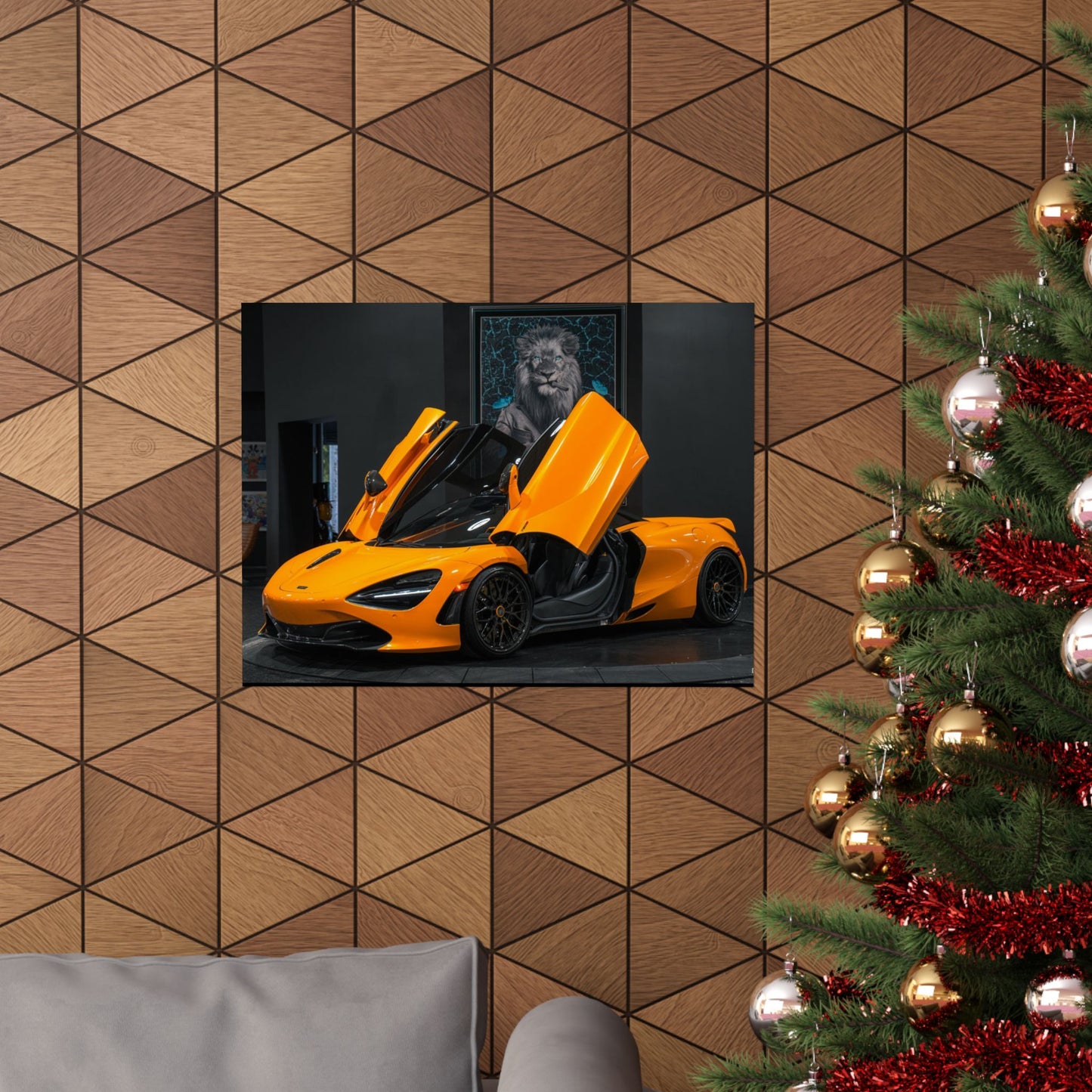 2020 Mclaren 720s Matte Poster — Orange supercar design perfect poster for car enthuseists