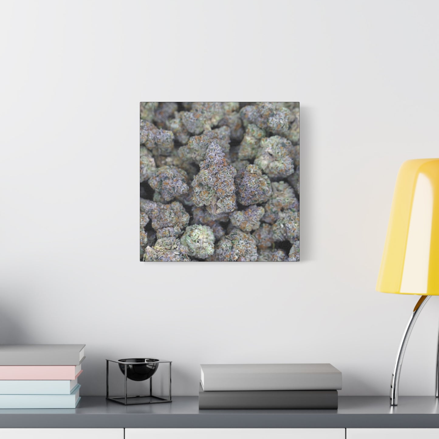 Cannabis Bud Close-Up Matte Canvas Print —"PINK RUNTZ"  Stretched 1.25" Wall Art