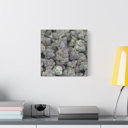Cannabis Bud Close-Up Matte Canvas Print —"PINK RUNTZ"  Stretched 1.25" Wall Art