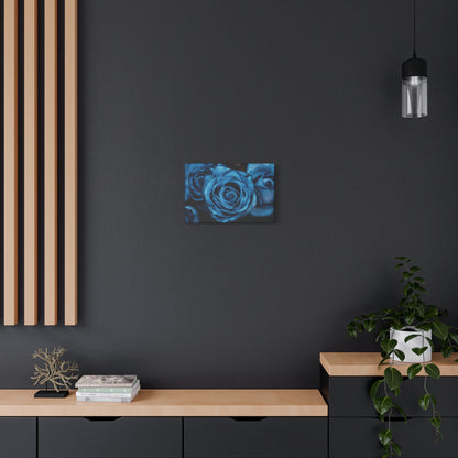 Blue Rose Canvas Print — Matte Stretched Wall Art