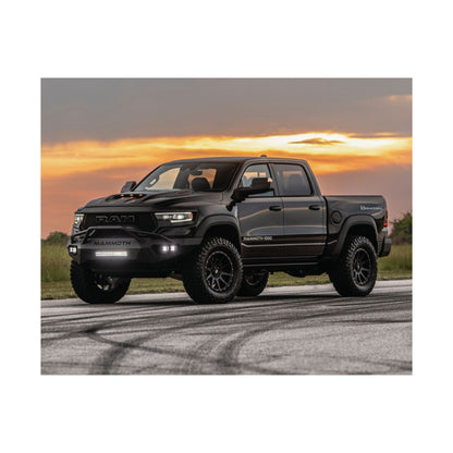 2021 Hennessey mammoth trx Poster — Black Off‑Road Truck at Sunset
