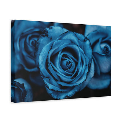 Blue Rose Canvas Print — Matte Stretched Wall Art