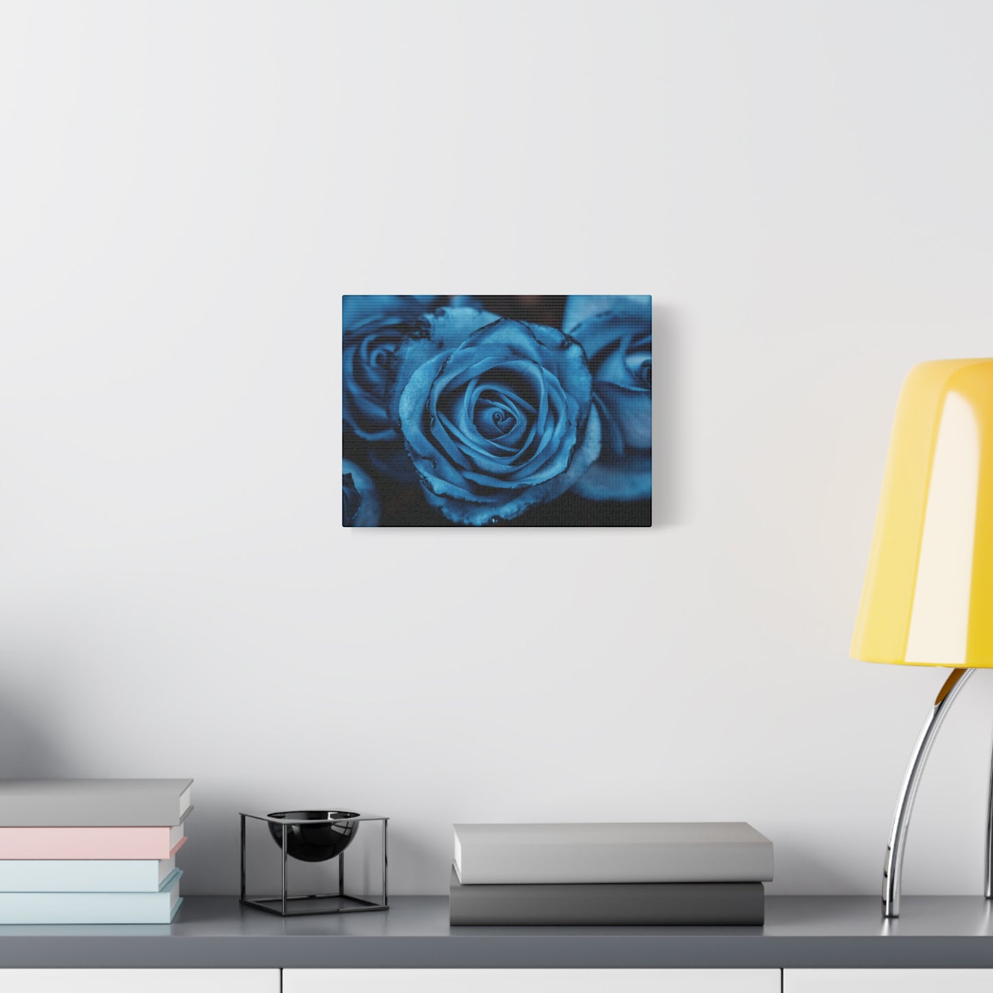 Blue Rose Canvas Print — Matte Stretched Wall Art
