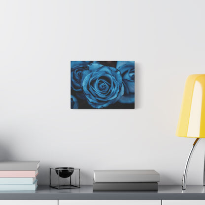 Blue Rose Canvas Print — Matte Stretched Wall Art