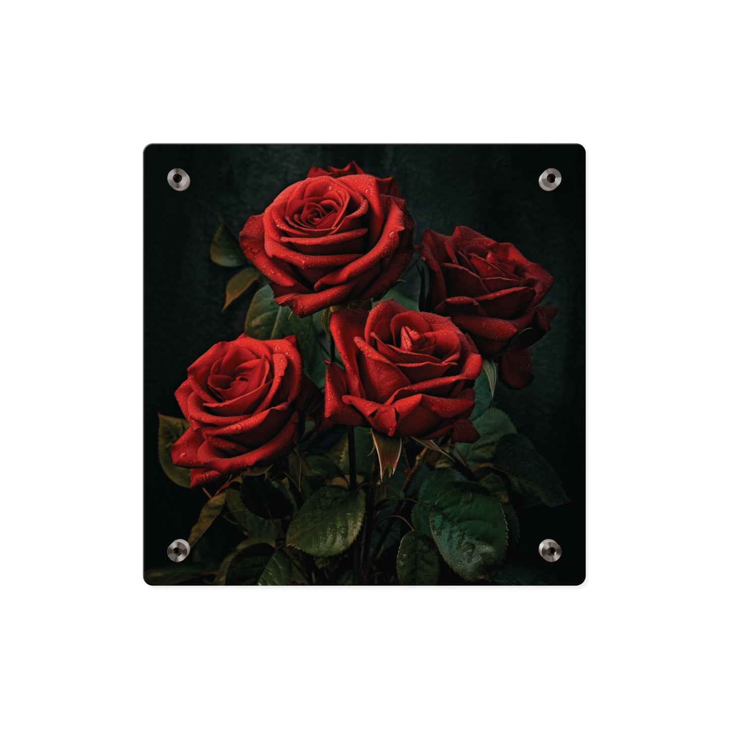 Red Rose Acrylic Wall Art Panel – Romantic Floral Decor for Home, Bedroom & Valentine’s Day