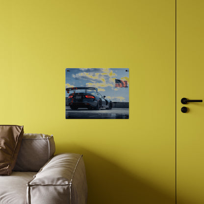Dodge Viper ACR Acrylic Wall Art — Sports Car with American Flag backround