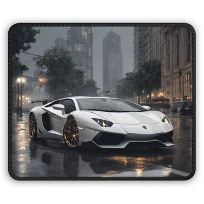 Lamborghini huracan Supercar Mouse Pad — Rainy City Street Racing Desk Mat inspired to fit gamers and car enthuseists