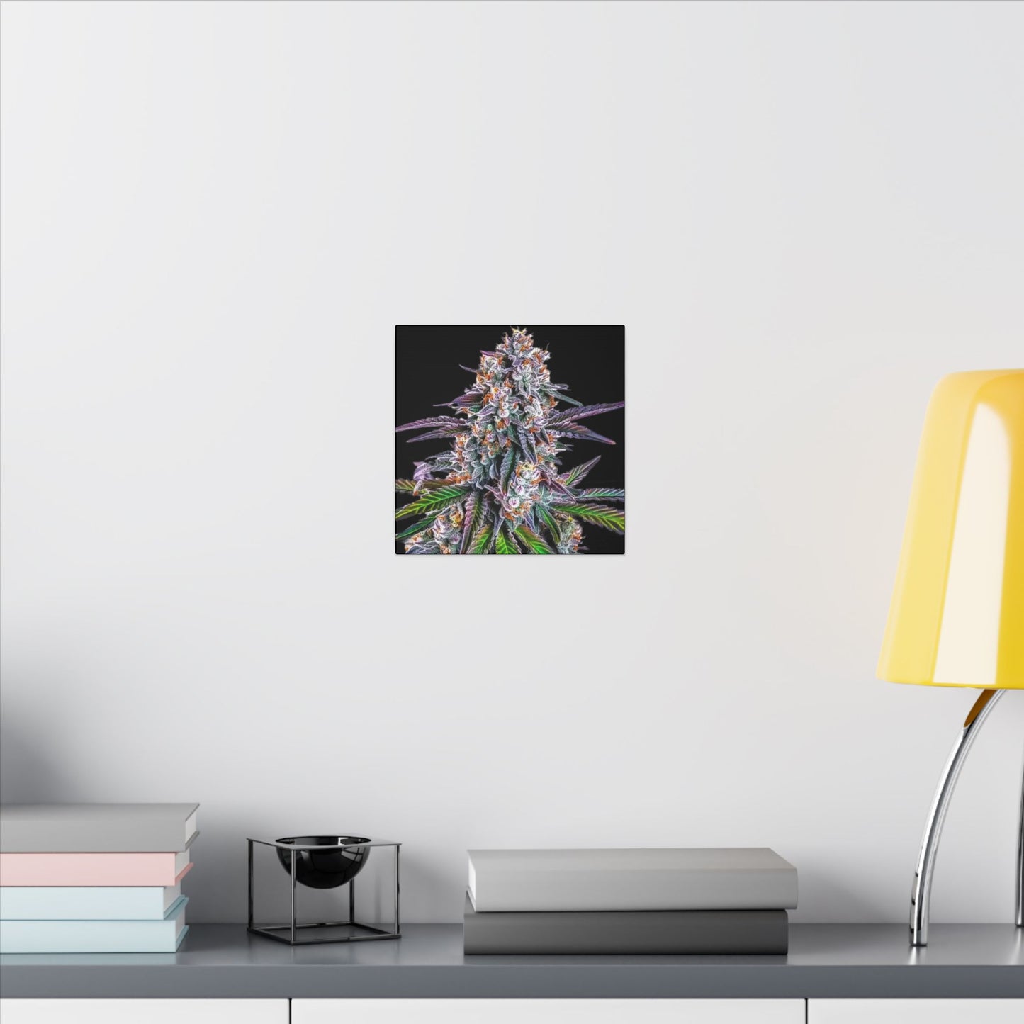 Cannabis Floral Canvas Print — Colorful Marijuana Bud Wall Art
