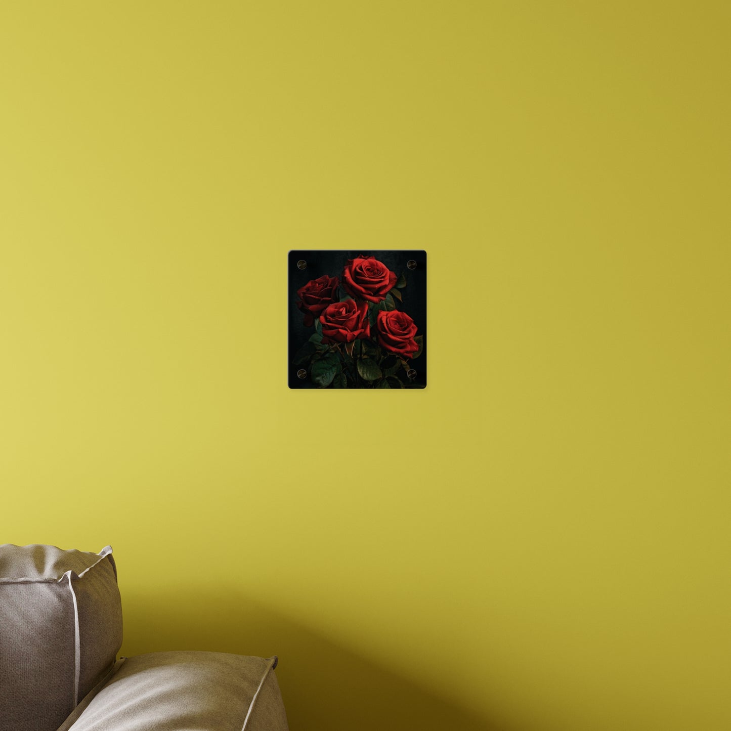 Red Rose Acrylic Wall Art Panel – Romantic Floral Decor for Home, Bedroom & Valentine’s Day