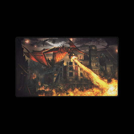 Call of Duty Black ops 3 zombies themed mousepads "GOROD KROVI" Dragon Fire Desk Mat – Fantasy Gaming Mouse Pad for gamers and office workers