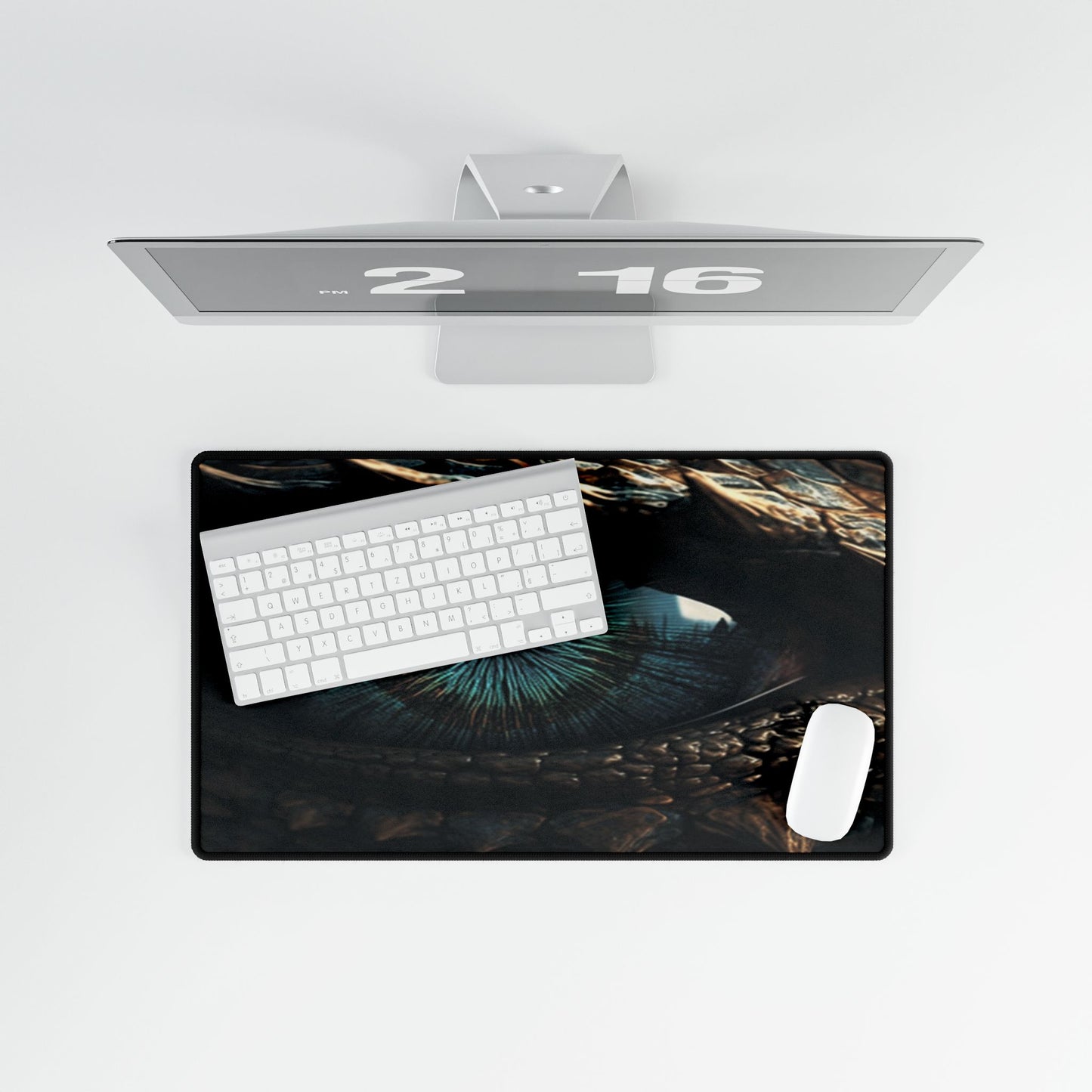 Dragon Eye Desk Mat — Large Gaming Mousepad with Fantasy Eyeball Design
