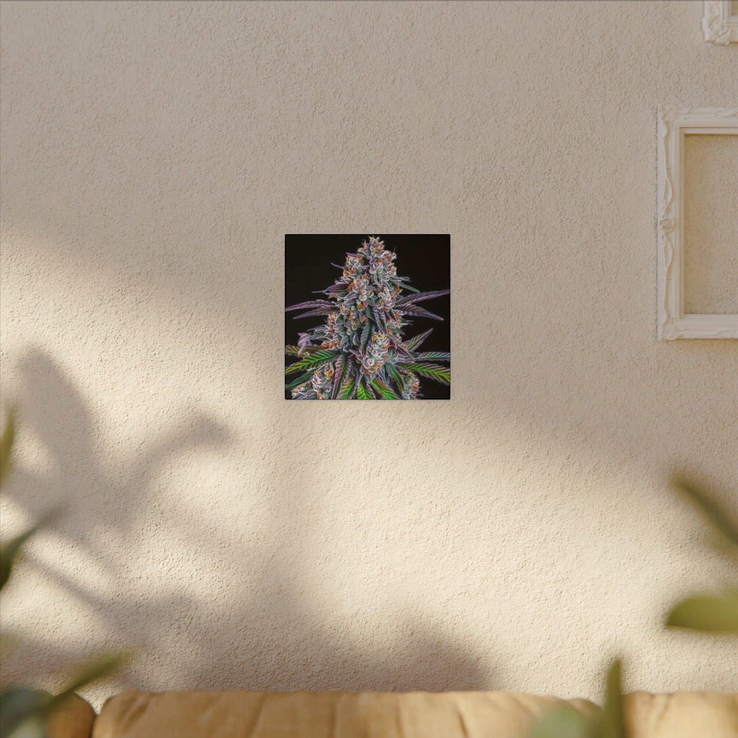 Cannabis Floral Canvas Print — Colorful Marijuana Bud Wall Art