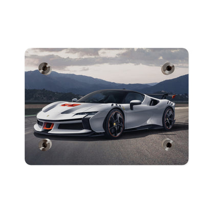 Ferrari sf90 Acrylic Wall Art Panel – High-Gloss Supercar Print for Garage, Man Cave, or Office