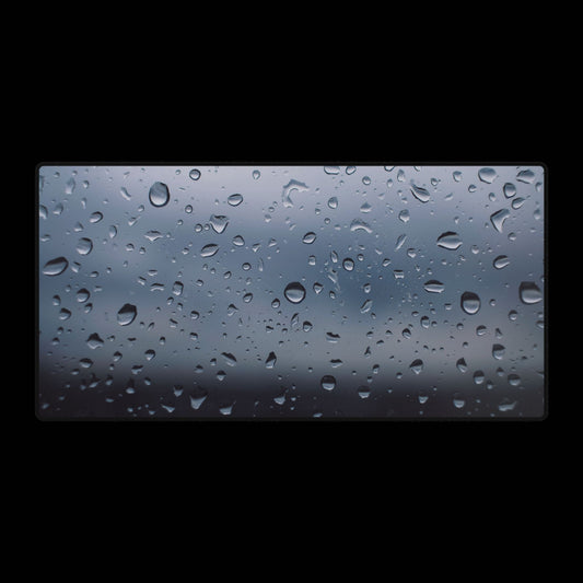 Rain Droplets Desk Mat