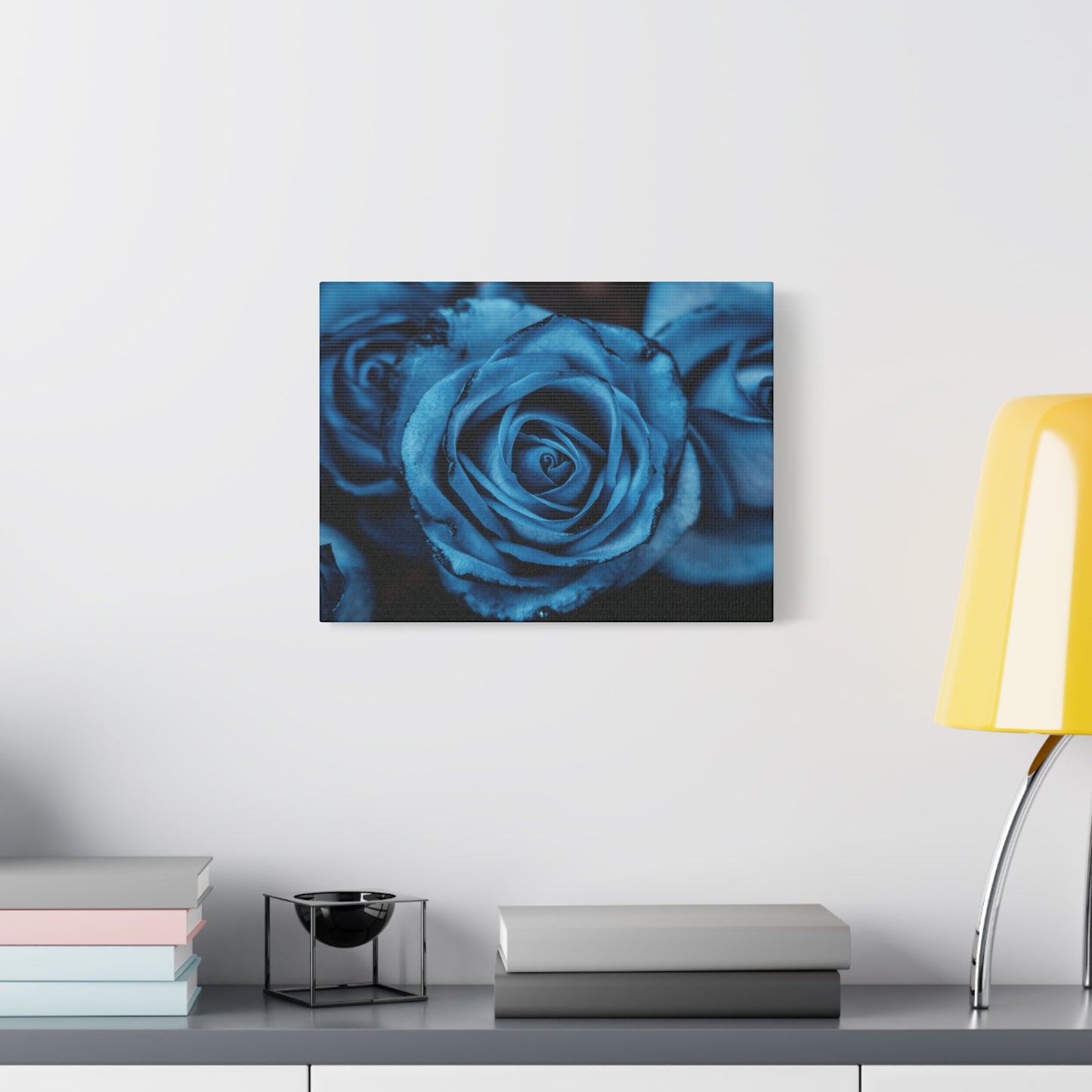 Blue Rose Canvas Print — Matte Stretched Wall Art