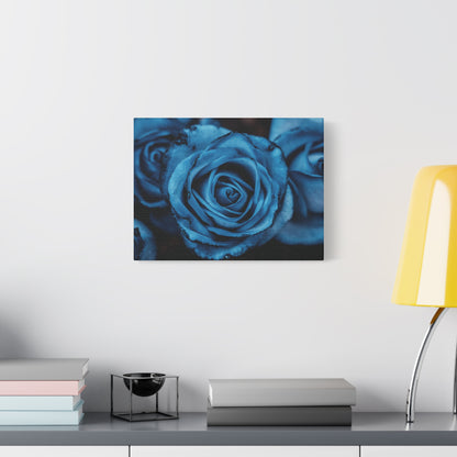 Blue Rose Canvas Print — Matte Stretched Wall Art
