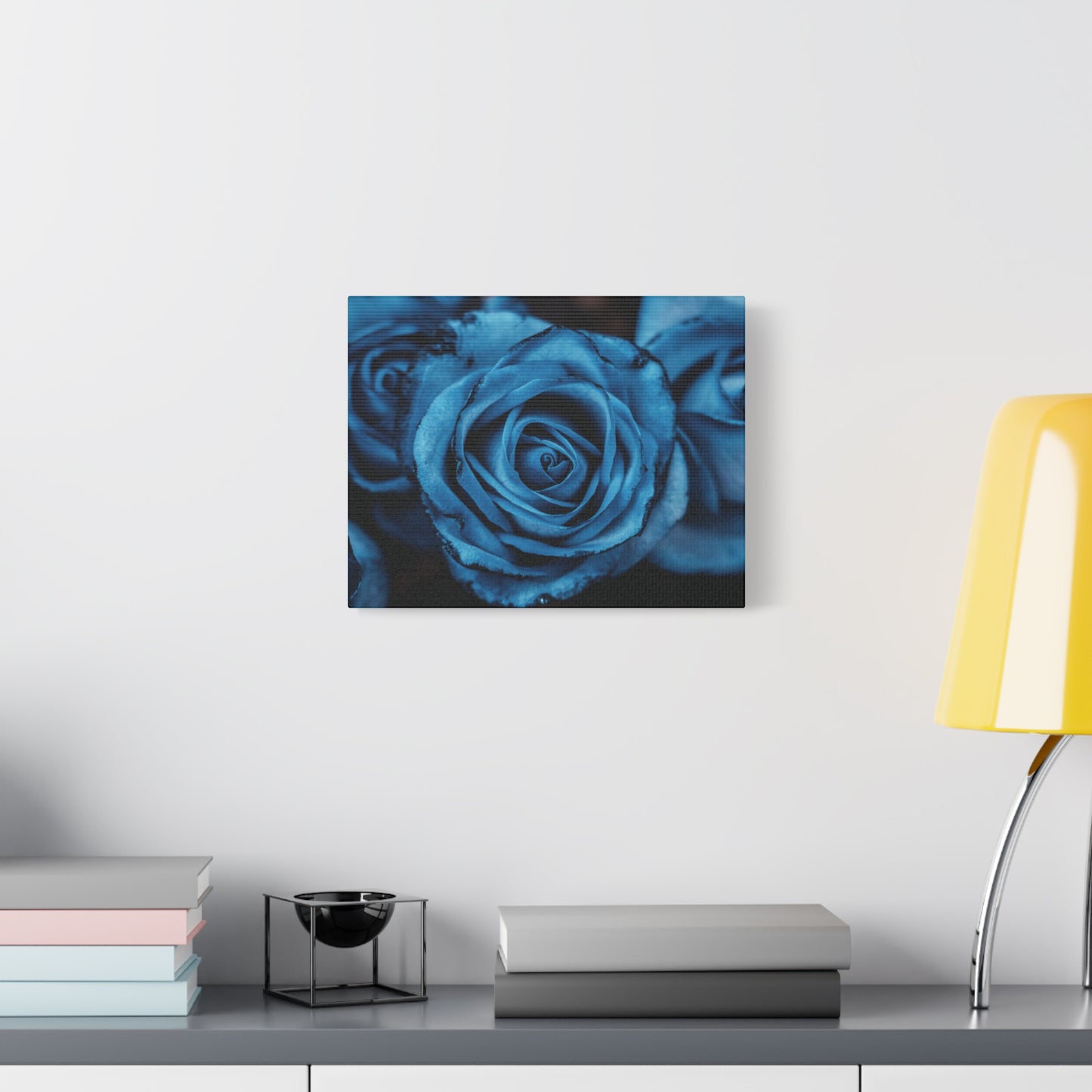 Blue Rose Canvas Print — Matte Stretched Wall Art