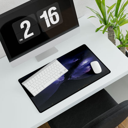 Volcanic Lightning Desk Mat — Large Gaming setup