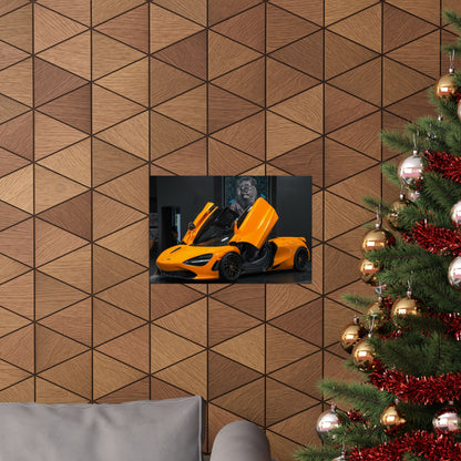 2020 Mclaren 720s Matte Poster — Orange supercar design perfect poster for car enthuseists