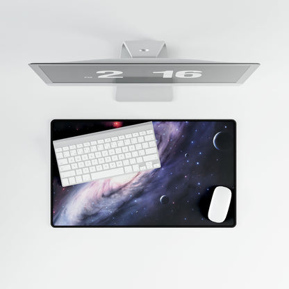 Galaxy Spiral Desk Mat — Cosmic Space Mousepad for Gamers & Home Office