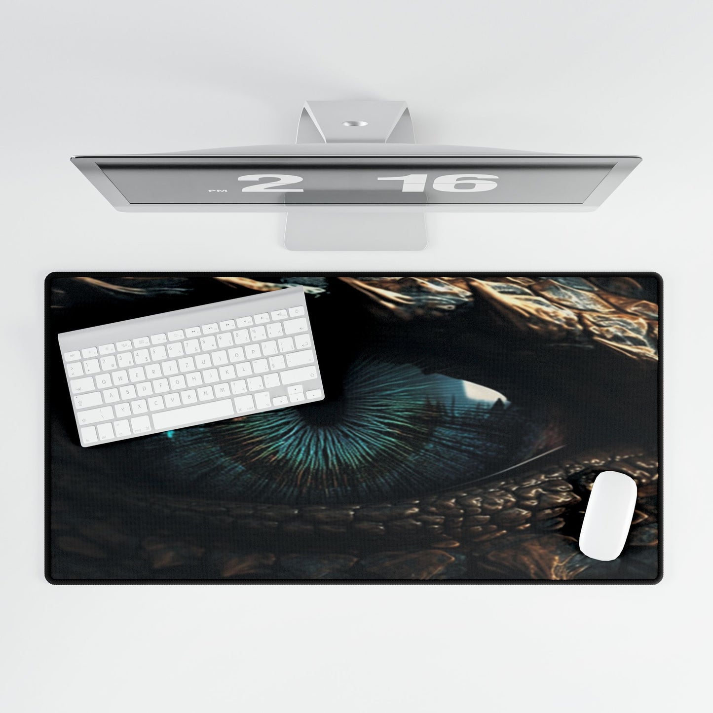 Dragon Eye Desk Mat — Large Gaming Mousepad with Fantasy Eyeball Design