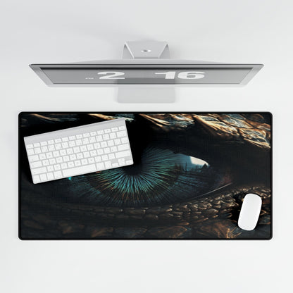 Dragon Eye Desk Mat — Large Gaming Mousepad with Fantasy Eyeball Design