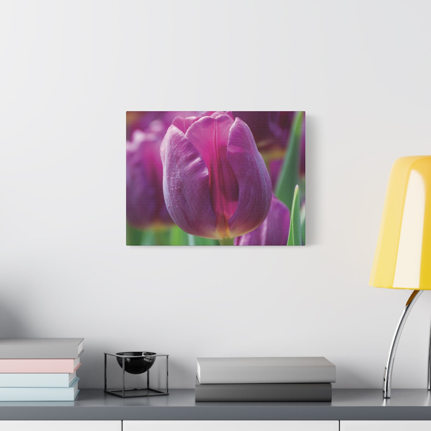 Purple Tulip Canvas Print — Matte Stretched Wall Art (1.25")
