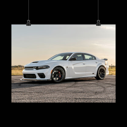 Dodge Charger SRT Hellcat Poster — Matte Horizontal Car Wall Art