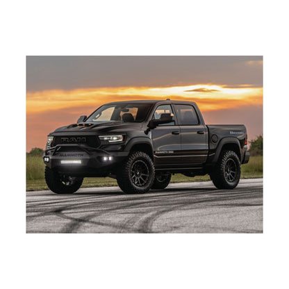 2021 Hennessey mammoth trx Poster — Black Off‑Road Truck at Sunset