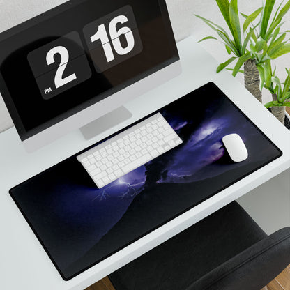 Volcanic Lightning Desk Mat — Large Gaming setup