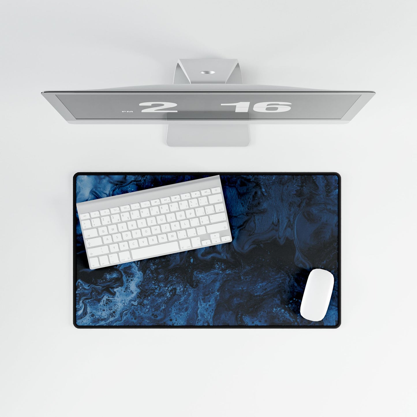 Blue Marble Large Desk Mat — Extended Gaming desk mat