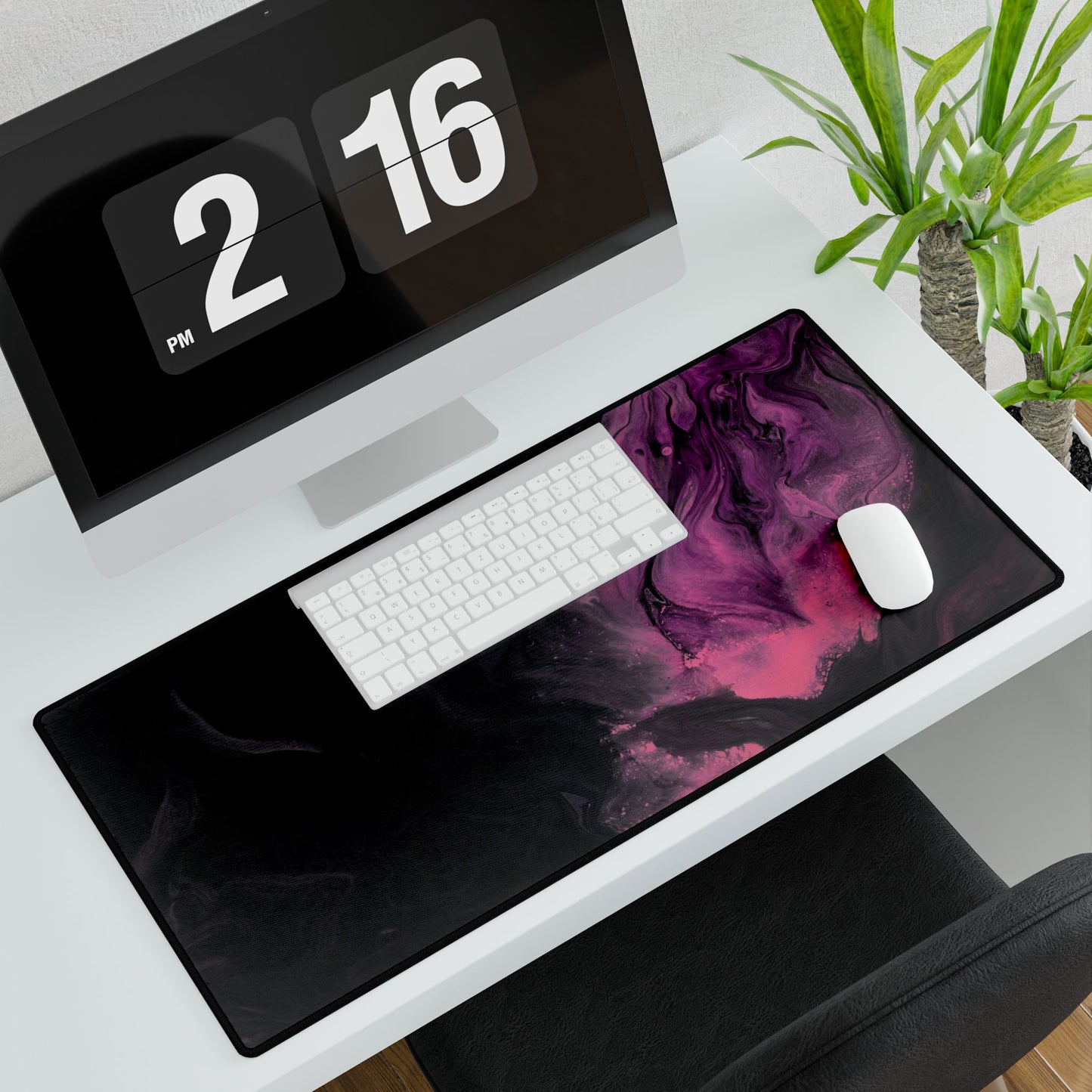 Pink Nebula Desk Mat – Large Gaming/Office Mouse Pad
