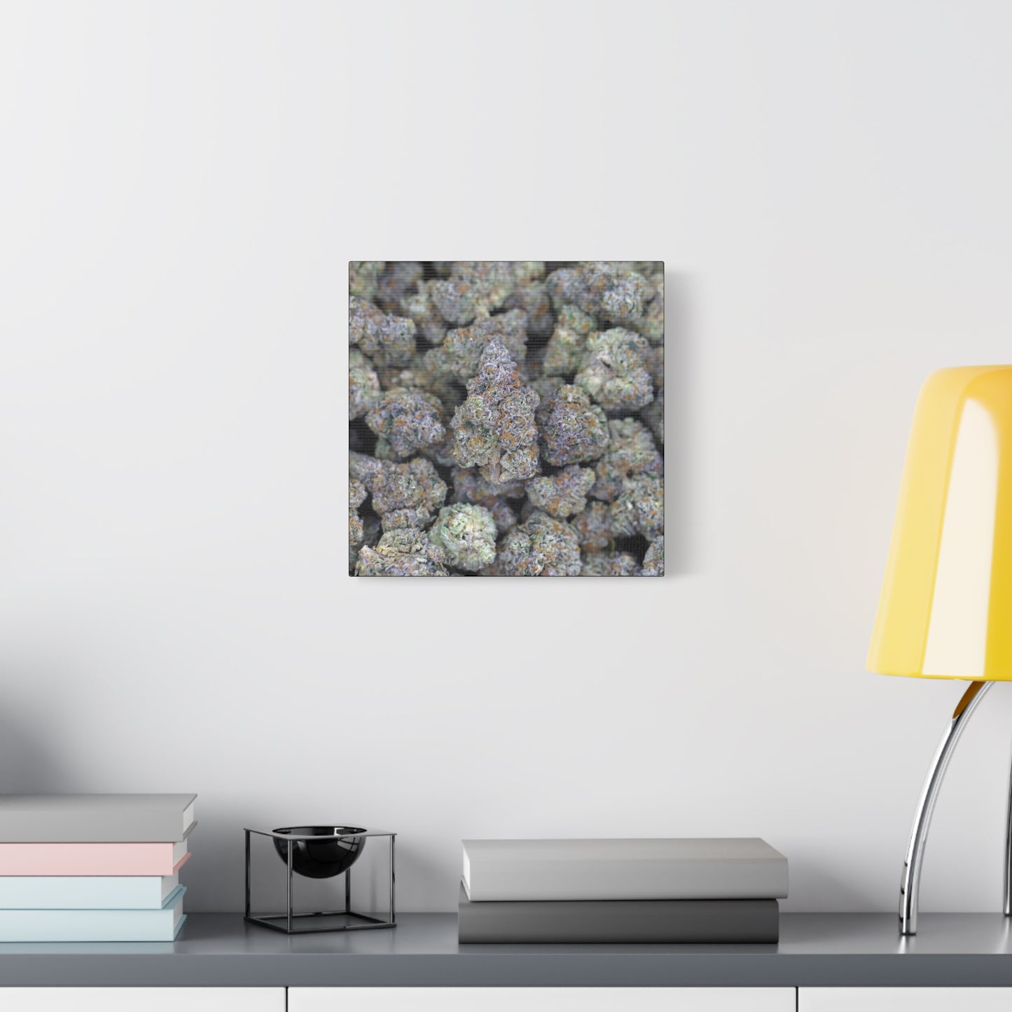 Cannabis Bud Close-Up Matte Canvas Print —"PINK RUNTZ"  Stretched 1.25" Wall Art