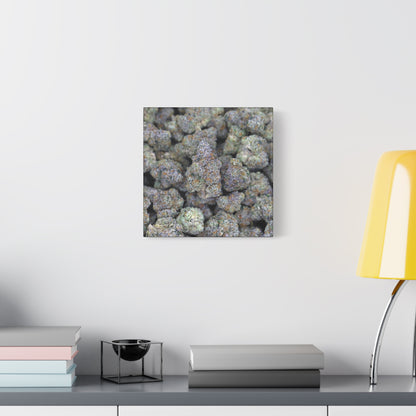 Cannabis Bud Close-Up Matte Canvas Print —"PINK RUNTZ"  Stretched 1.25" Wall Art
