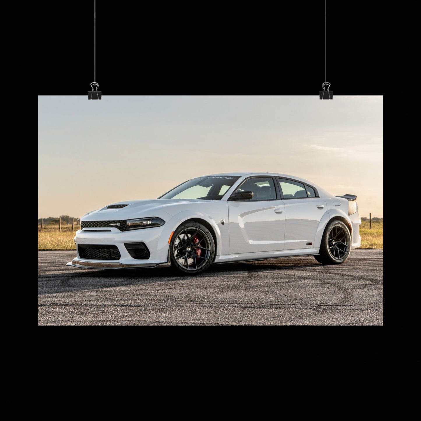 Dodge Charger SRT Hellcat Poster — Matte Horizontal Car Wall Art