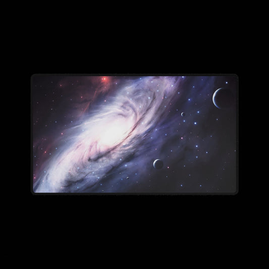 Galaxy Spiral Desk Mat — Cosmic Space Mousepad for Gamers & Home Office