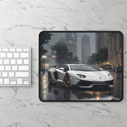 Lamborghini huracan Supercar Mouse Pad — Rainy City Street Racing Desk Mat inspired to fit gamers and car enthuseists