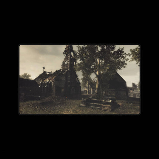 Custom Gaming Desk Mat Call of Duty World at War multiplayer map "OUTSKIRTS" — War Landscape Gaming Mouse Pad
